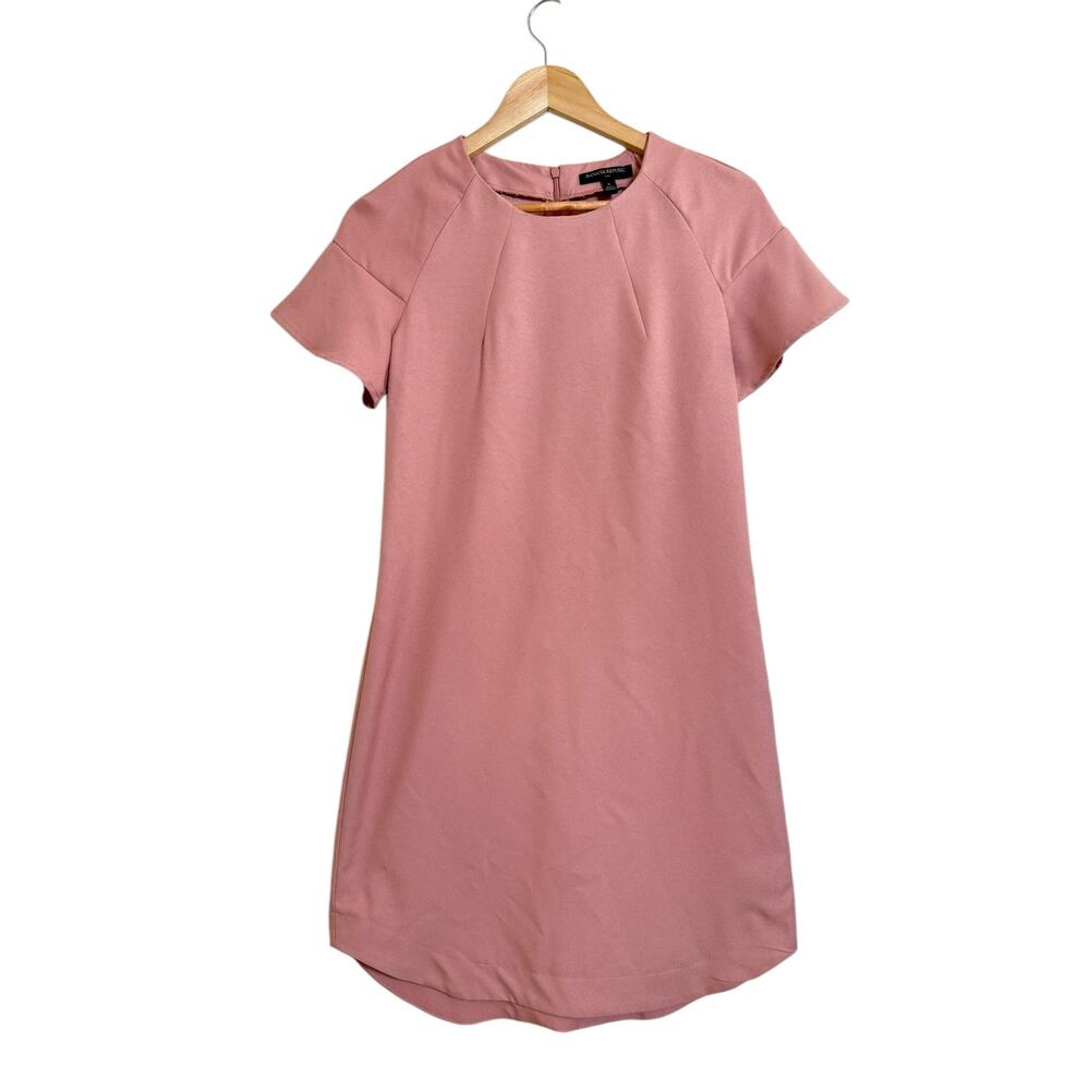 Banana Republic Women’s Dusty Pink Fluted Short Sleeve Mini Dress Size 0